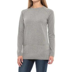 Jeanne Pierre raglan sleeve crew neck front pocket sweater szL
